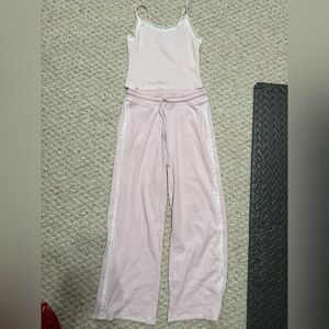 Gilly Hicks Soft Pink Striped Loungewear Set